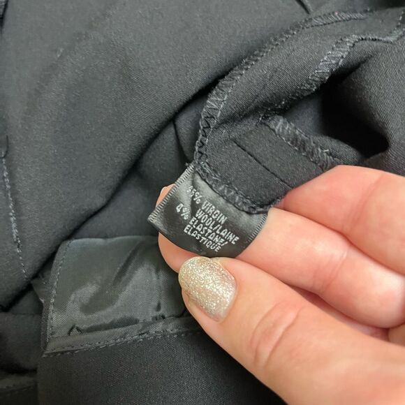 Lafayette 148 Black Wool Career Dress Pants Size 8 - Picture 3 of 6